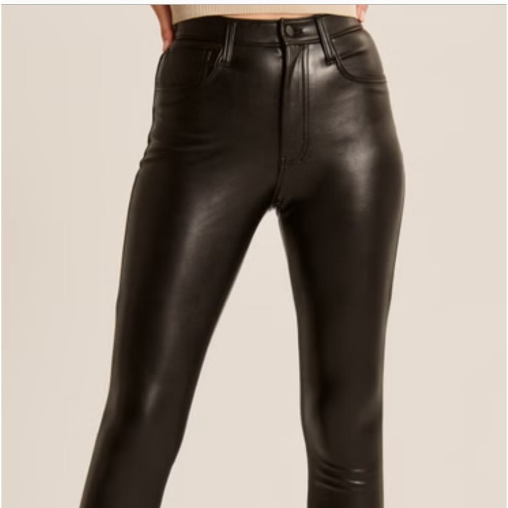 Abercrombie & Fitch Vegan Leather Skinny High Rise size 25/0❤️🌹🔥🔥